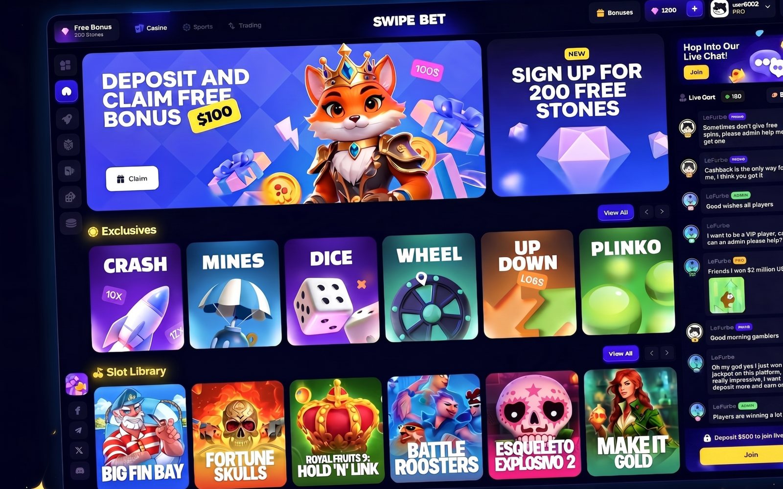 Swipe Bet mobile casino